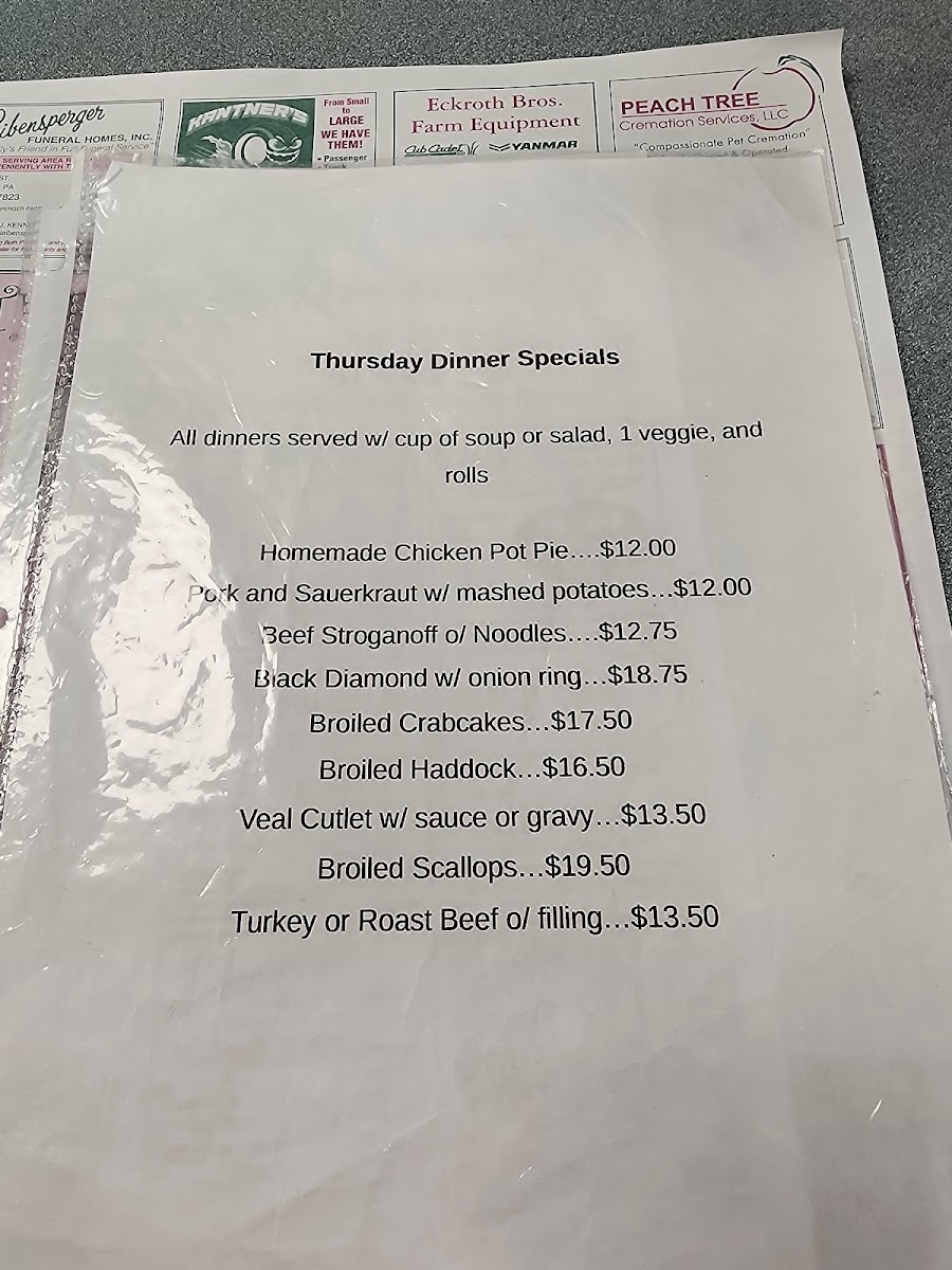 Perry Restaurant Menu - Image 2