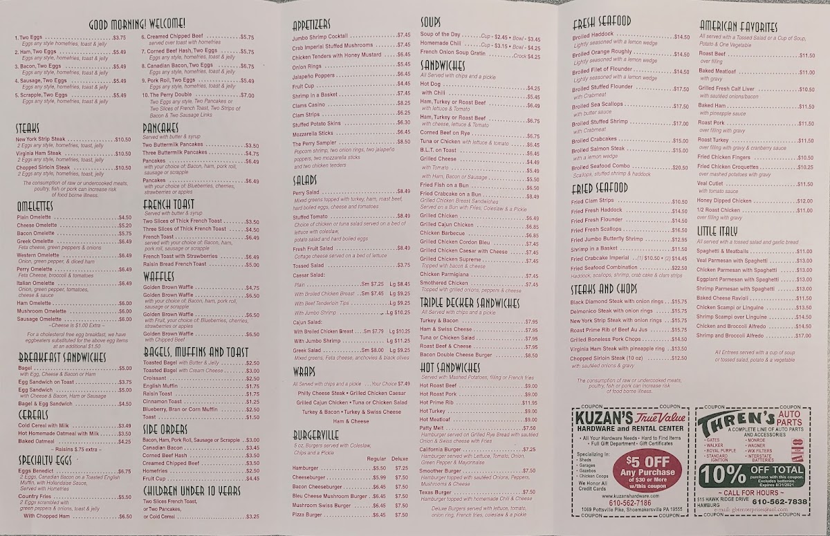 Perry Restaurant Menu - Image 3